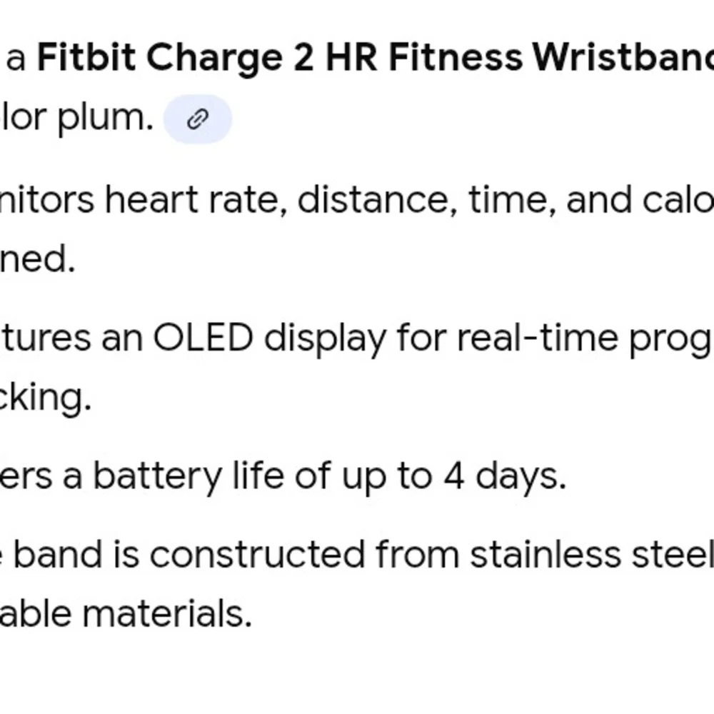Fitbit Purple Silicone Fitness Tracker with Digital Display